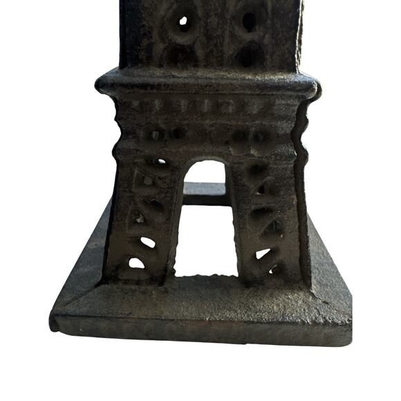 Vintage Cast Iron Eiffel Tower Tabletop Standing Figure - Picture 7 of 10